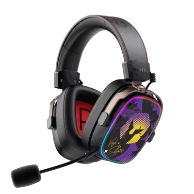 HAVIT H2039BG Tri-Mode Gaming Headphones with RGB Lighting & Magnetic Ear Shells